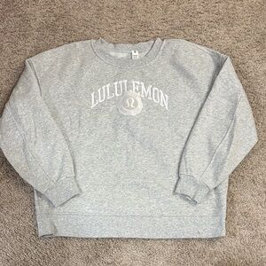 lululemon athletica Heather Gray Crew Neck Sweatshirt